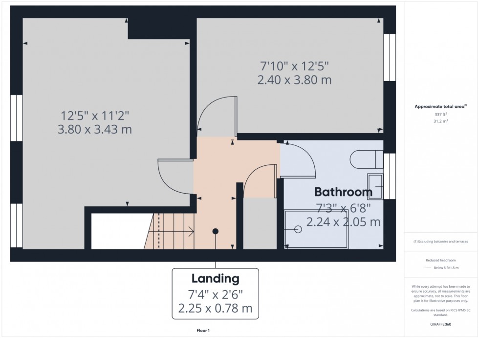 Floorplan for Harrow Crescent, Leigh, WN7 3HG
